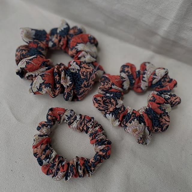 Handcrafted Colorful Vibrant Scrunchie – Akeya_et Signature Piece