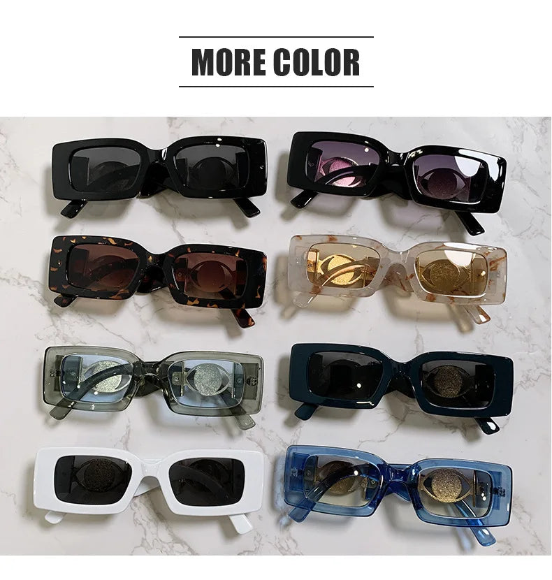 Retro Square Sunglasses For Women Men Vintage Small Frame Fashion Luxury Designer Sun Glasses UV400 Eyewear Trending Products