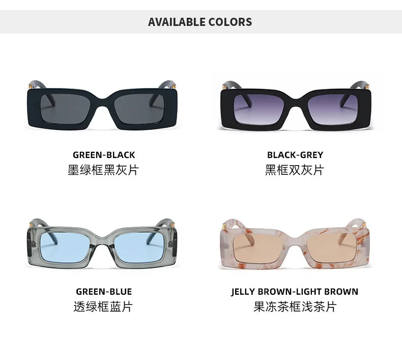 Retro Square Sunglasses For Women Men Vintage Small Frame Fashion Luxury Designer Sun Glasses UV400 Eyewear Trending Products