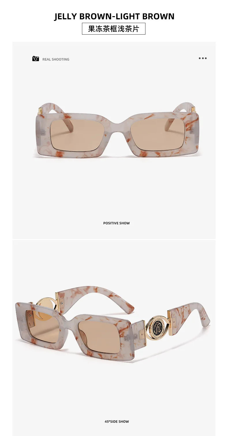 Retro Square Sunglasses For Women Men Vintage Small Frame Fashion Luxury Designer Sun Glasses UV400 Eyewear Trending Products