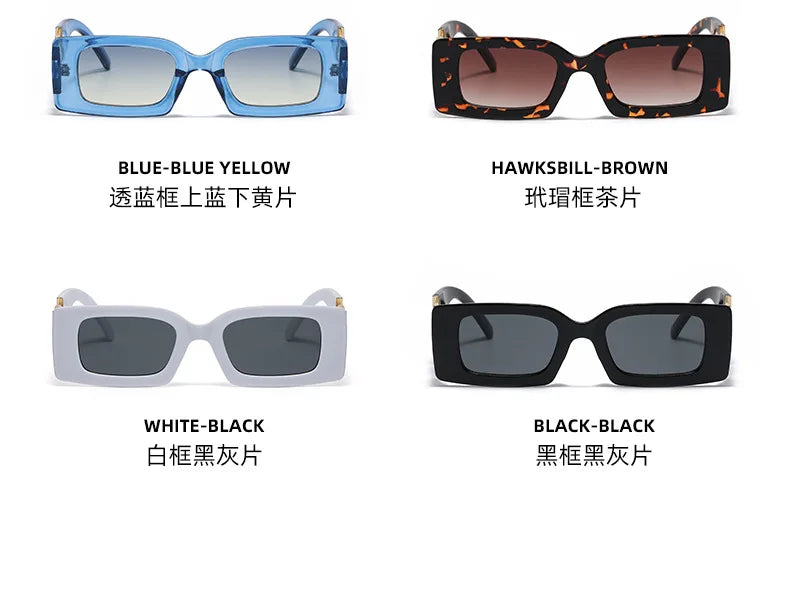 Retro Square Sunglasses For Women Men Vintage Small Frame Fashion Luxury Designer Sun Glasses UV400 Eyewear Trending Products