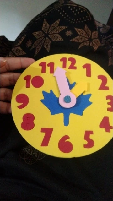 Teaching Kindergarten Manual Diy Eva Clock Early Learning Education Baby Kids Toys Montessori Teaching Aids Math Toys