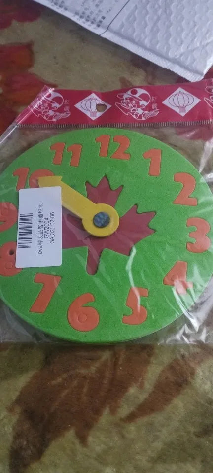 Teaching Kindergarten Manual Diy Eva Clock Early Learning Education Baby Kids Toys Montessori Teaching Aids Math Toys