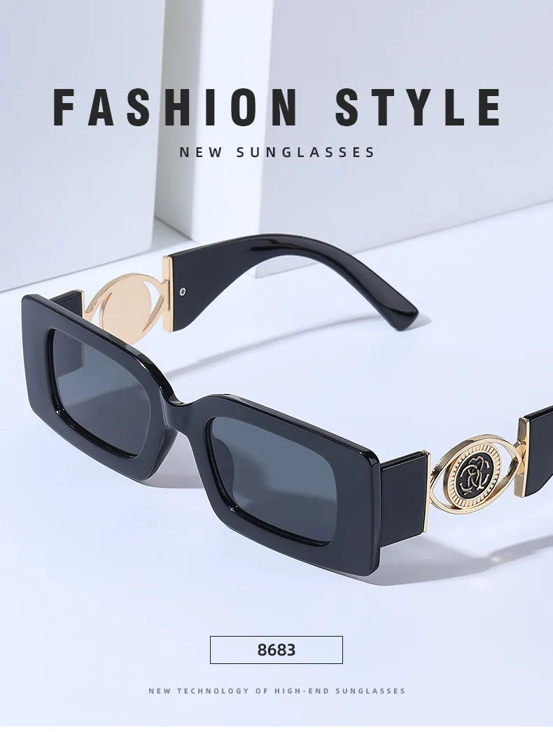 Retro Square Sunglasses For Women Men Vintage Small Frame Fashion Luxury Designer Sun Glasses UV400 Eyewear Trending Products