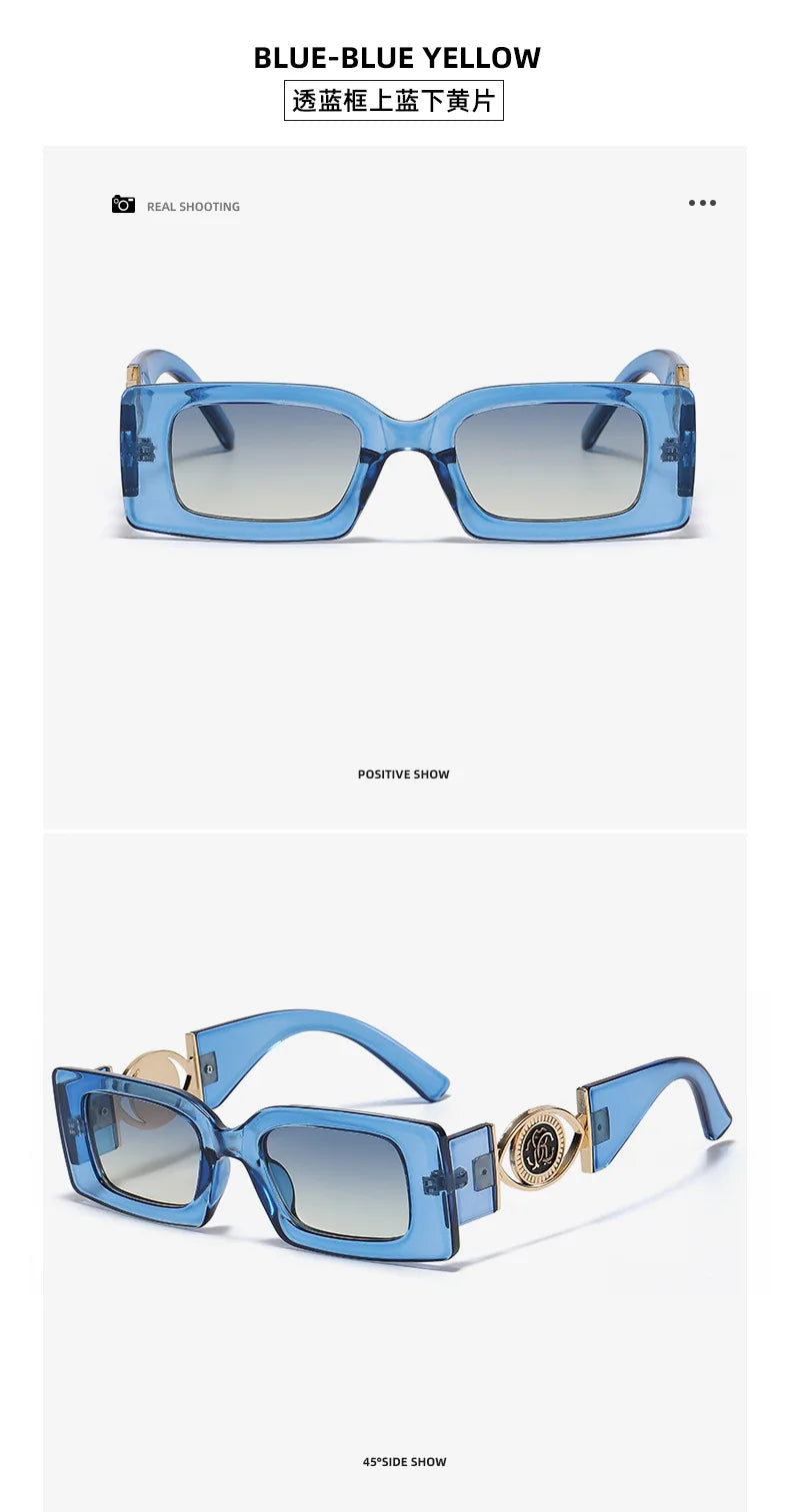 Retro Square Sunglasses For Women Men Vintage Small Frame Fashion Luxury Designer Sun Glasses UV400 Eyewear Trending Products