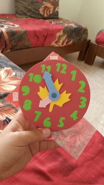 Teaching Kindergarten Manual Diy Eva Clock Early Learning Education Baby Kids Toys Montessori Teaching Aids Math Toys