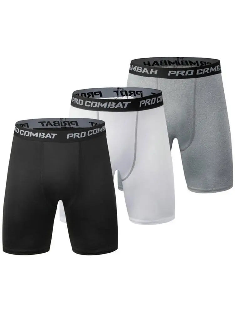 Men's Leggings Compression Pants Sports Tights Basketball Quick-drying Fitness Training Shorts Running Five-point Pants Bottoms