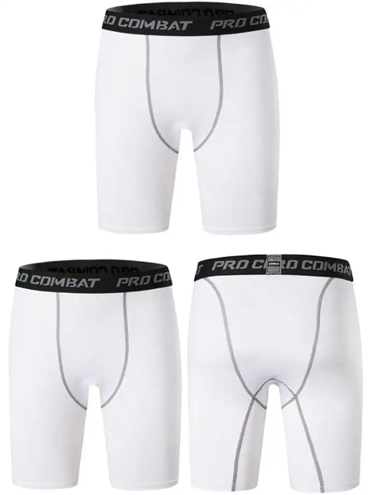 Men's Leggings Compression Pants Sports Tights Basketball Quick-drying Fitness Training Shorts Running Five-point Pants Bottoms
