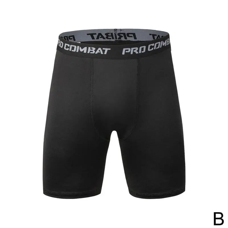 Men's Leggings Compression Pants Sports Tights Basketball Quick-drying Fitness Training Shorts Running Five-point Pants Bottoms