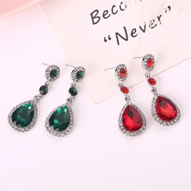 New Crystal Long Hanging Earrings for Women Water Drop Personality Luxury Drop Earrings Wedding Ear Jewelry bijoux femme luxe