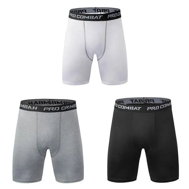Men's Leggings Compression Pants Sports Tights Basketball Quick-drying Fitness Training Shorts Running Five-point Pants Bottoms