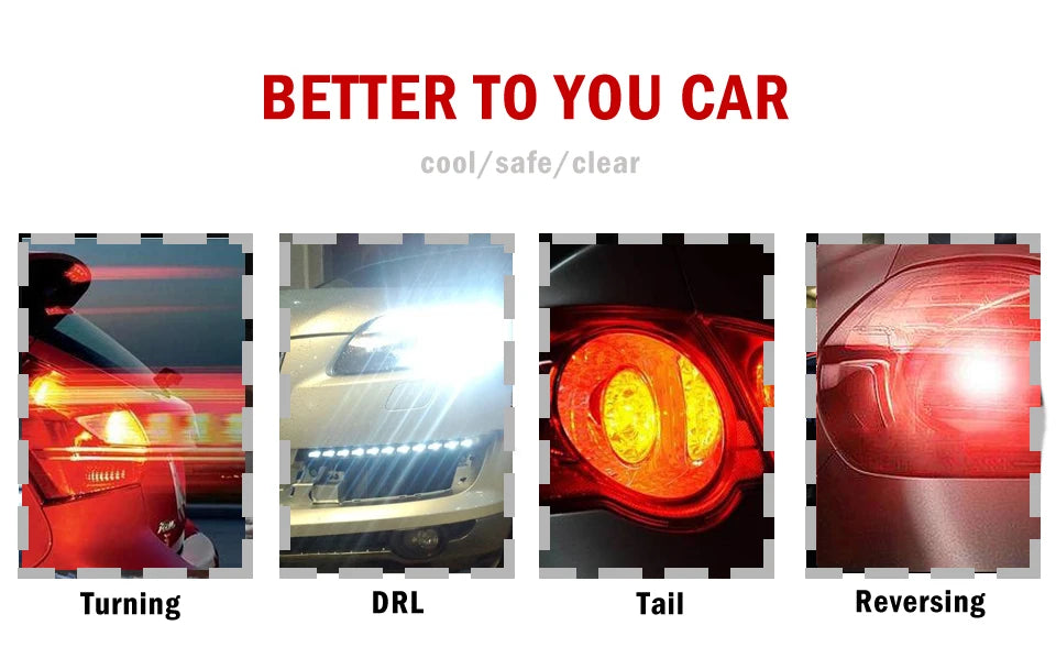 1X Ba15s 1156 Led P21W Vehicle Reverse Turning Lamp 6 Filament Chip Car Light Bulb S25 Auto 12v Drop Shipping Supported