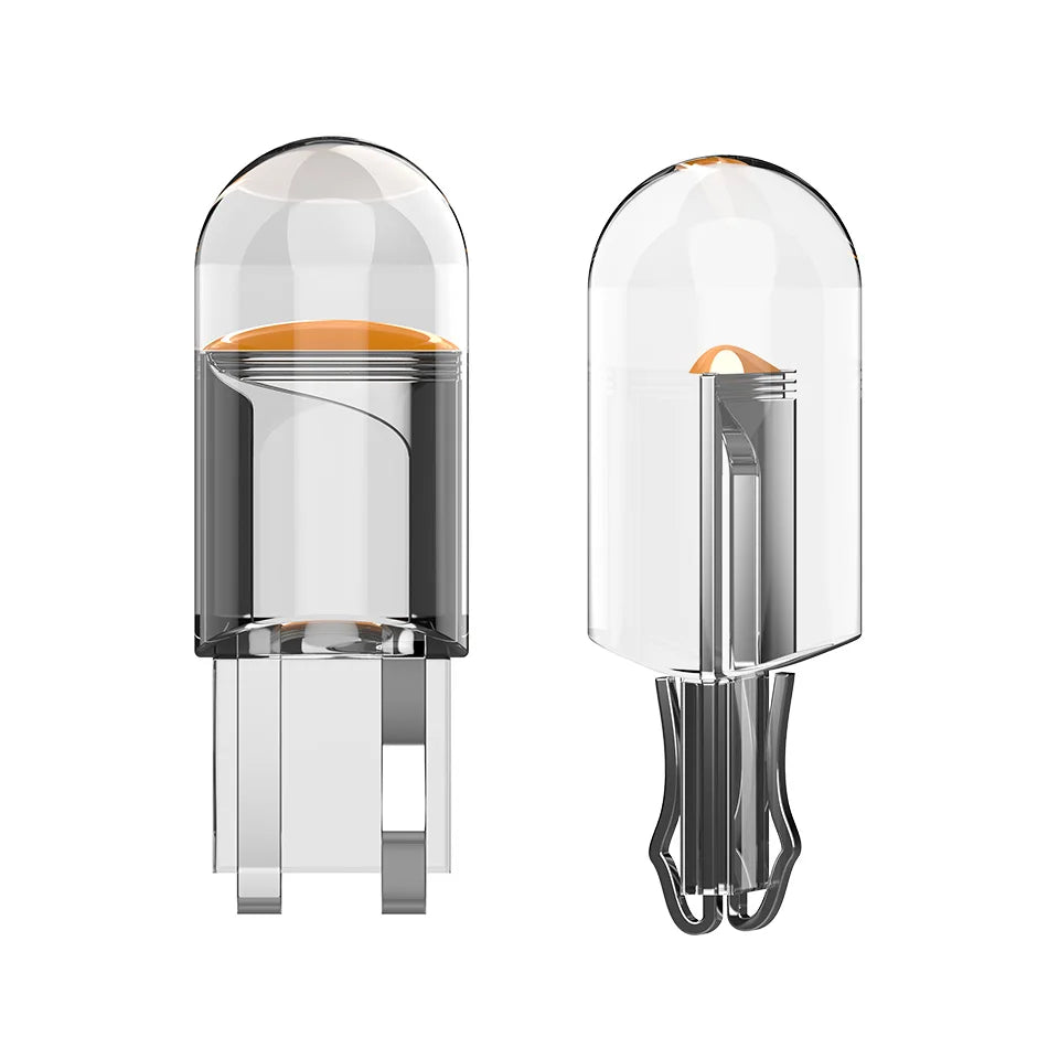 2xNewest W5W Led T10 Car Light COB Glass White Auto License Plate Lamp Dome Light DRL Bulb Style 12V Drop Shipping Supported