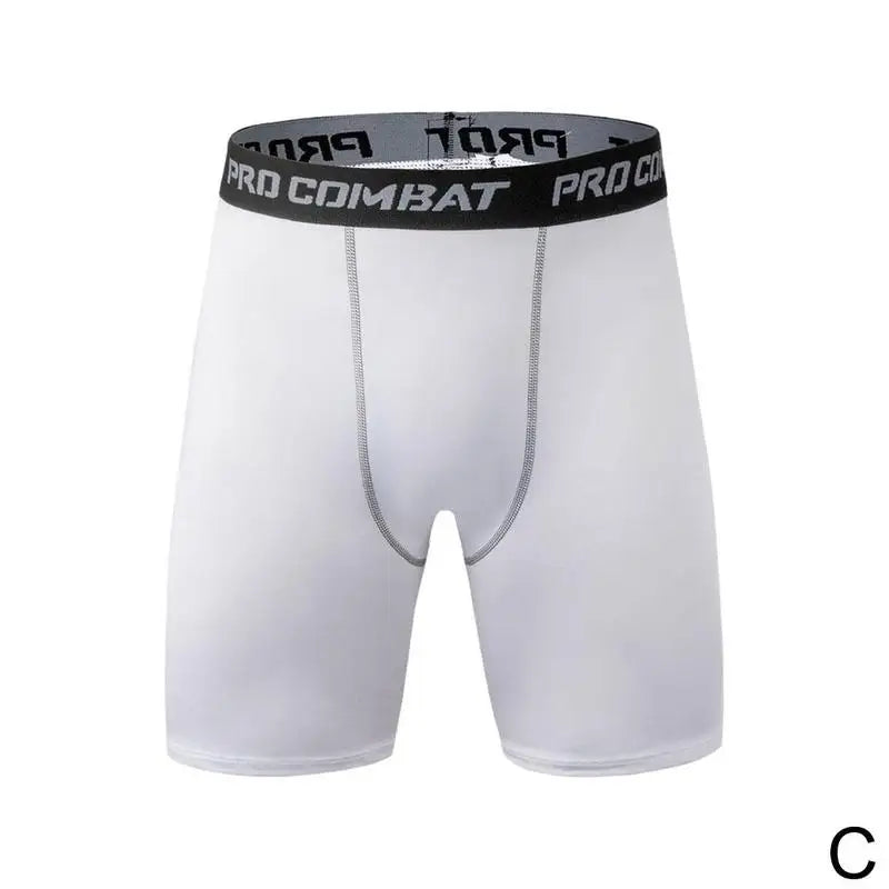 Men's Leggings Compression Pants Sports Tights Basketball Quick-drying Fitness Training Shorts Running Five-point Pants Bottoms