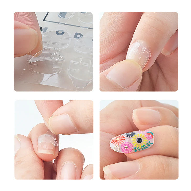 False Nails Sticker Double Side Adhesive Glue Sticker Sticky Tape Transparent Nail Glue For Fake False Nails Art Decoration Tool