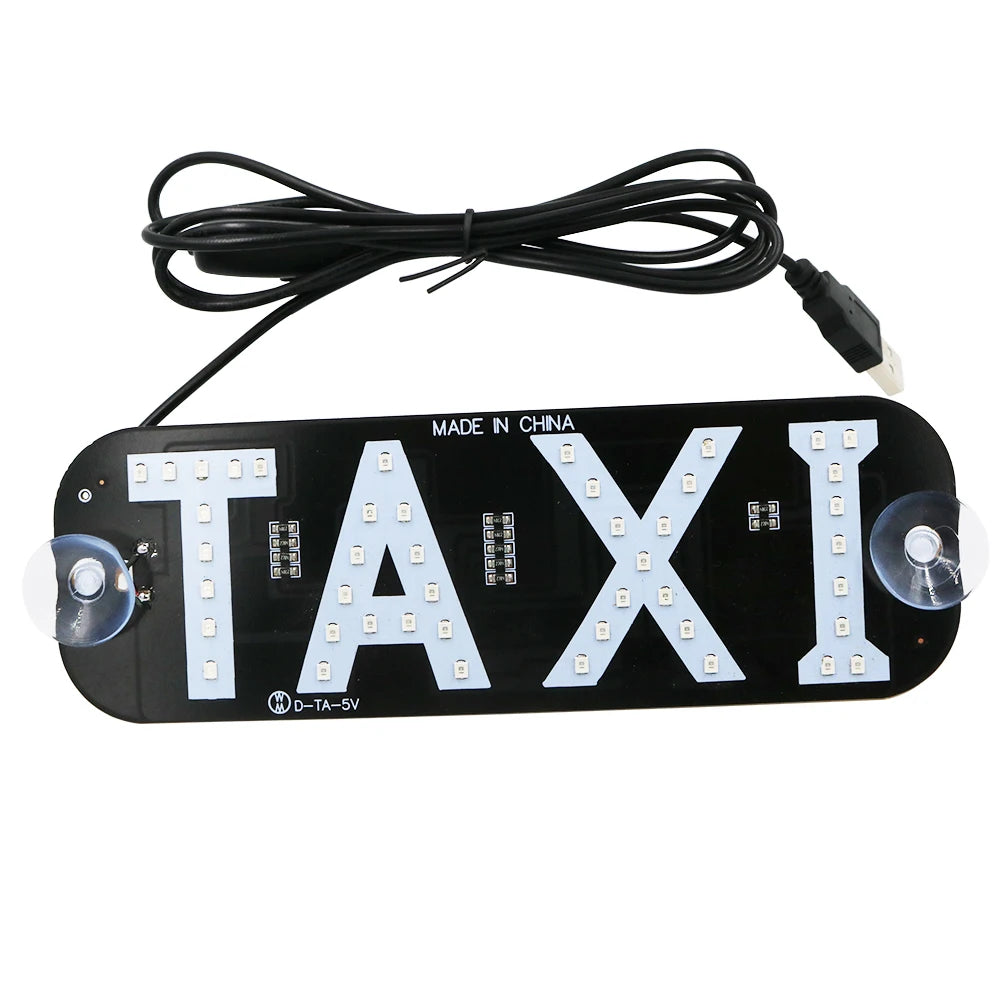 LED Indicator Light Panel Sign Warning Light Car Interior For Taxi Driver Light USB With Switch