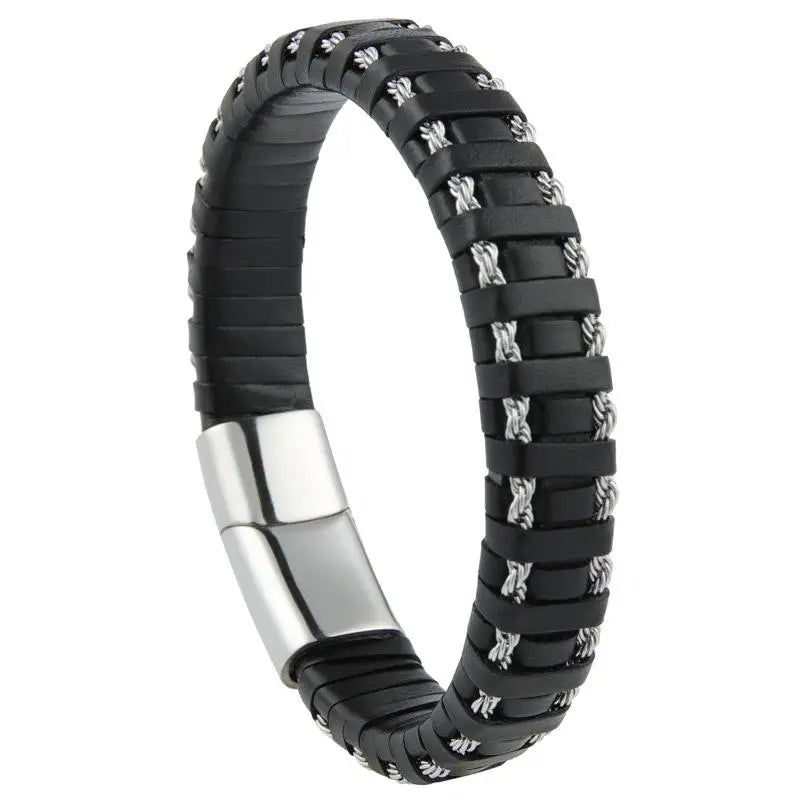 Men's Retro Wide Skull Metal Bracelet Stainless Steel Cuff Belt Buckle Gothic Bracelet Punk Hip Hop Motorcyclist Jewelry Gift