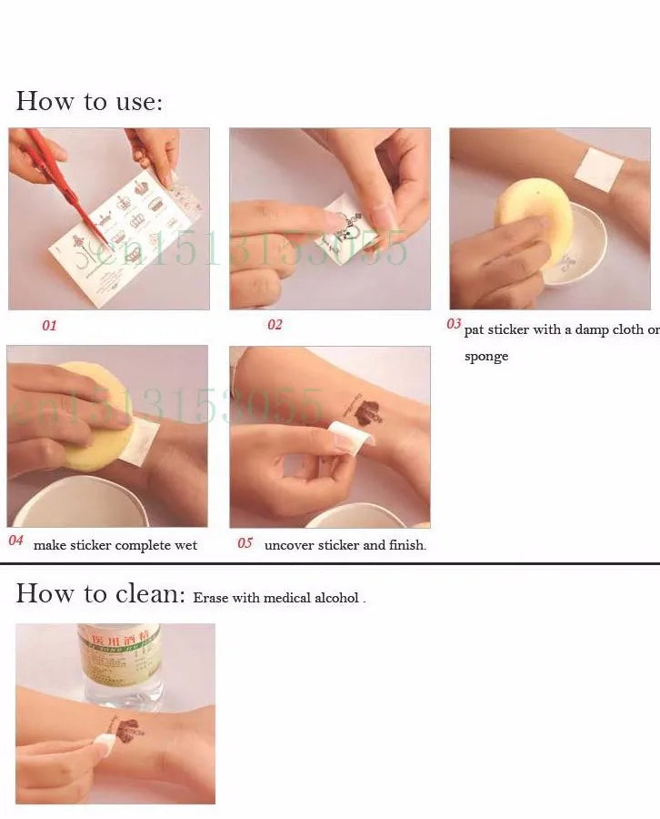 Waterproof Temporary Tattoo Sticker Flowers Big Pray Hands Cross Honely Lovely Letters Neck Flash Tatto Fake Tatoo for Women Men