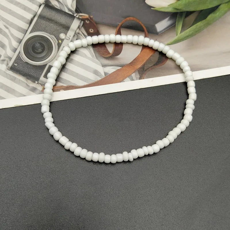 Vintage Colorful Beads Anklet for Women Bracelet on The Leg Butterfly Black White  Ankle Chain Beach Foot Jewelry Dropshipping