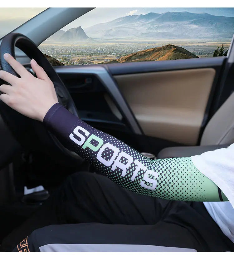 Gloves Sun UV Protection Hand Protector Cover Arm Sleeves Ice Silk Sunscreen Sleeves Outdoor Arm Cool Sport Cycling Sleeves