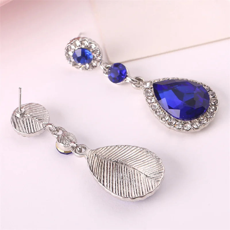 New Crystal Long Hanging Earrings for Women Water Drop Personality Luxury Drop Earrings Wedding Ear Jewelry bijoux femme luxe