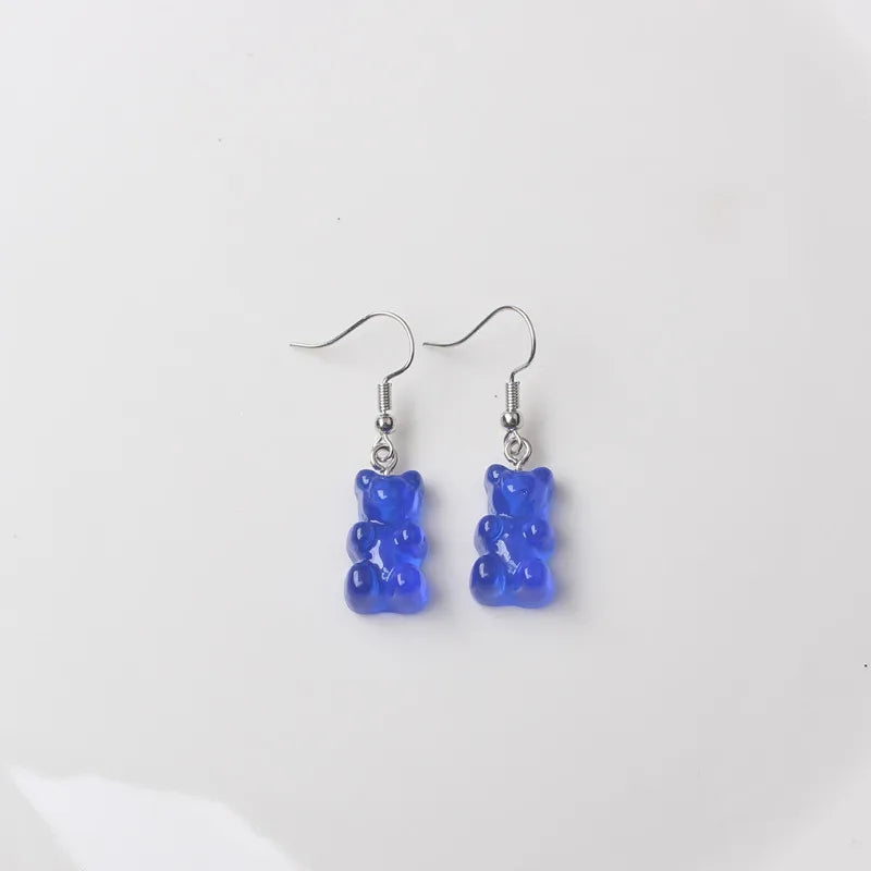 Cute Acrylic Pendants Hook Earrings Sequins Beer Bottle Women Dangle Earrings Korean Fashion Bear Small Earrings pendientes