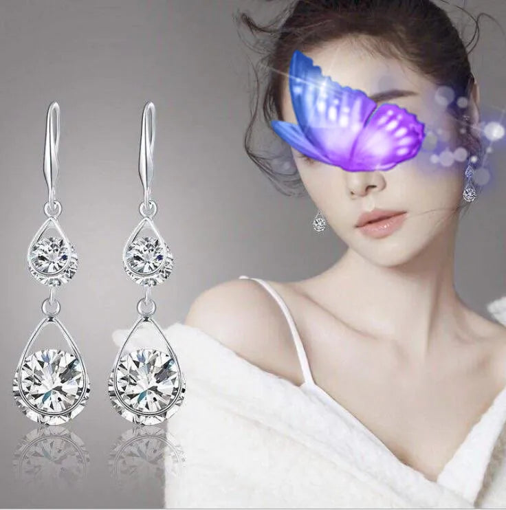 Classic Water Drop Earrings For Women Vintage Bohemian Teardrop Stones AAA+CZ Drop Earring Long Ethnic Jewelry