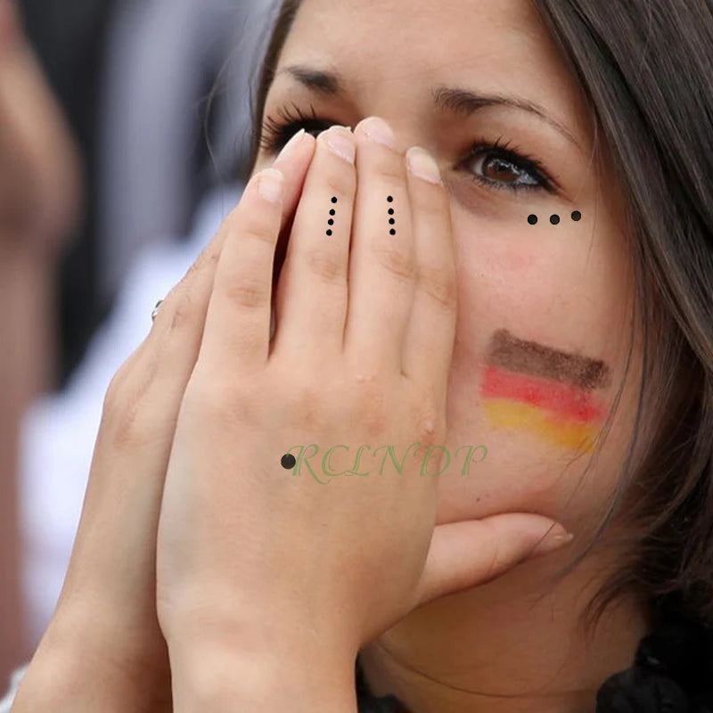 Waterproof Temporary Tattoo Sticker Mole Black Circle Dot Fake Tatto Flash Tatoo Tatouage hand foot For Men Women girl