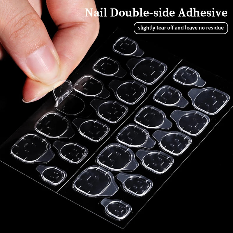 24Pcs Natural Nude French Wearable False Fake Nail Tips Square Head Full Cover Nails Gel Press On Detachable Finished Fingernail