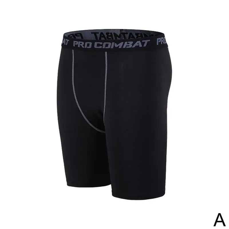 Men's Leggings Compression Pants Sports Tights Basketball Quick-drying Fitness Training Shorts Running Five-point Pants Bottoms