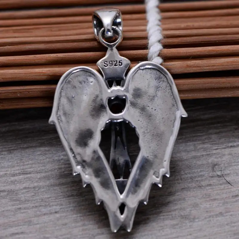 Men's Retro Fashion Creative Design Angel Cross Pendant Amulet Rock Ball Locomotive Gift Necklace