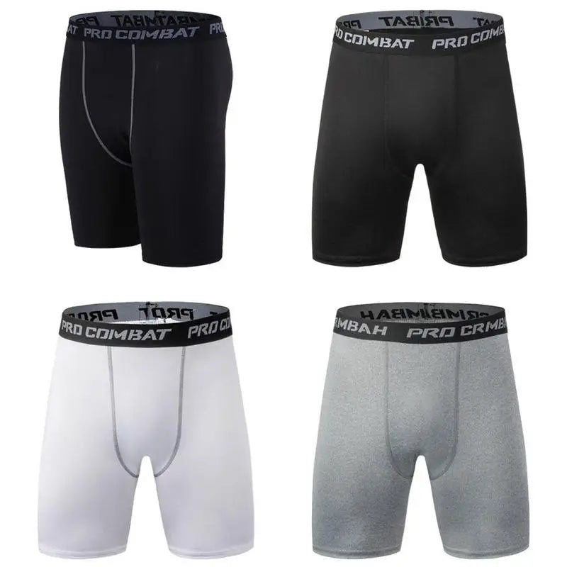 Men's Leggings Compression Pants Sports Tights Basketball Quick-drying Fitness Training Shorts Running Five-point Pants Bottoms