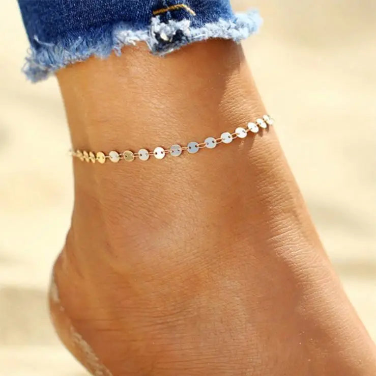 Vintage Beach Foot Anklet For Women Bohemian Female Anklets Summer Bracelet On the leg Jewelry