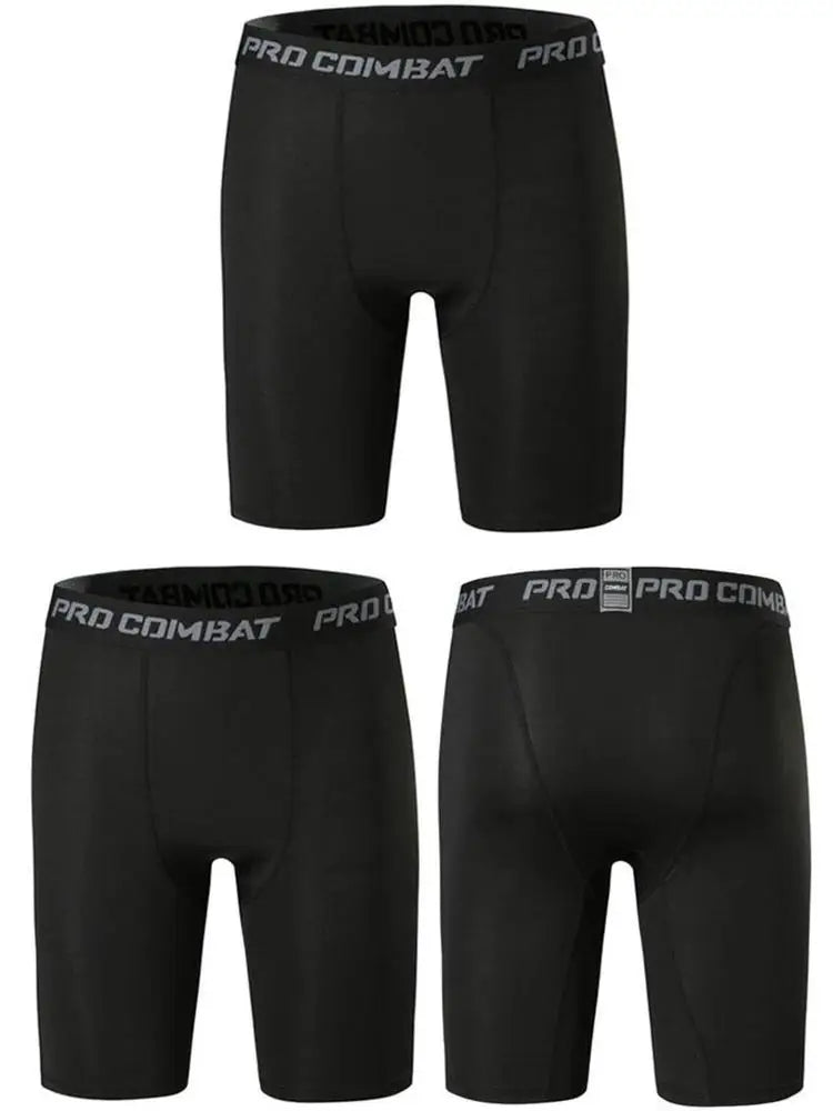 Men's Leggings Compression Pants Sports Tights Basketball Quick-drying Fitness Training Shorts Running Five-point Pants Bottoms