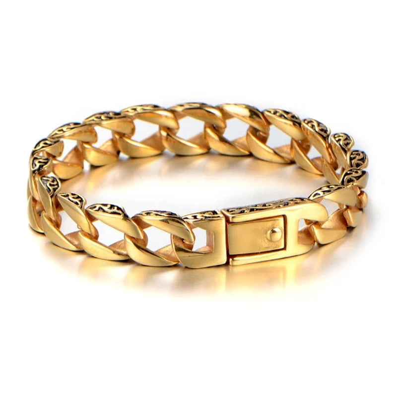 Classic Fashion Keel Bracelet Fish Hook Clasp Mens High Quality Silver Plated Bracelet Maletrend Party Jewelry