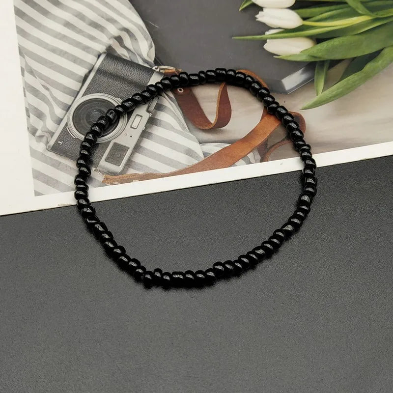 Vintage Colorful Beads Anklet for Women Bracelet on The Leg Butterfly Black White  Ankle Chain Beach Foot Jewelry Dropshipping