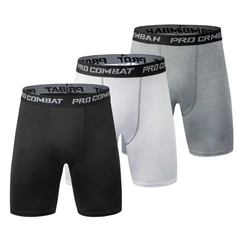 Men's Leggings Compression Pants Sports Tights Basketball Quick-drying Fitness Training Shorts Running Five-point Pants Bottoms