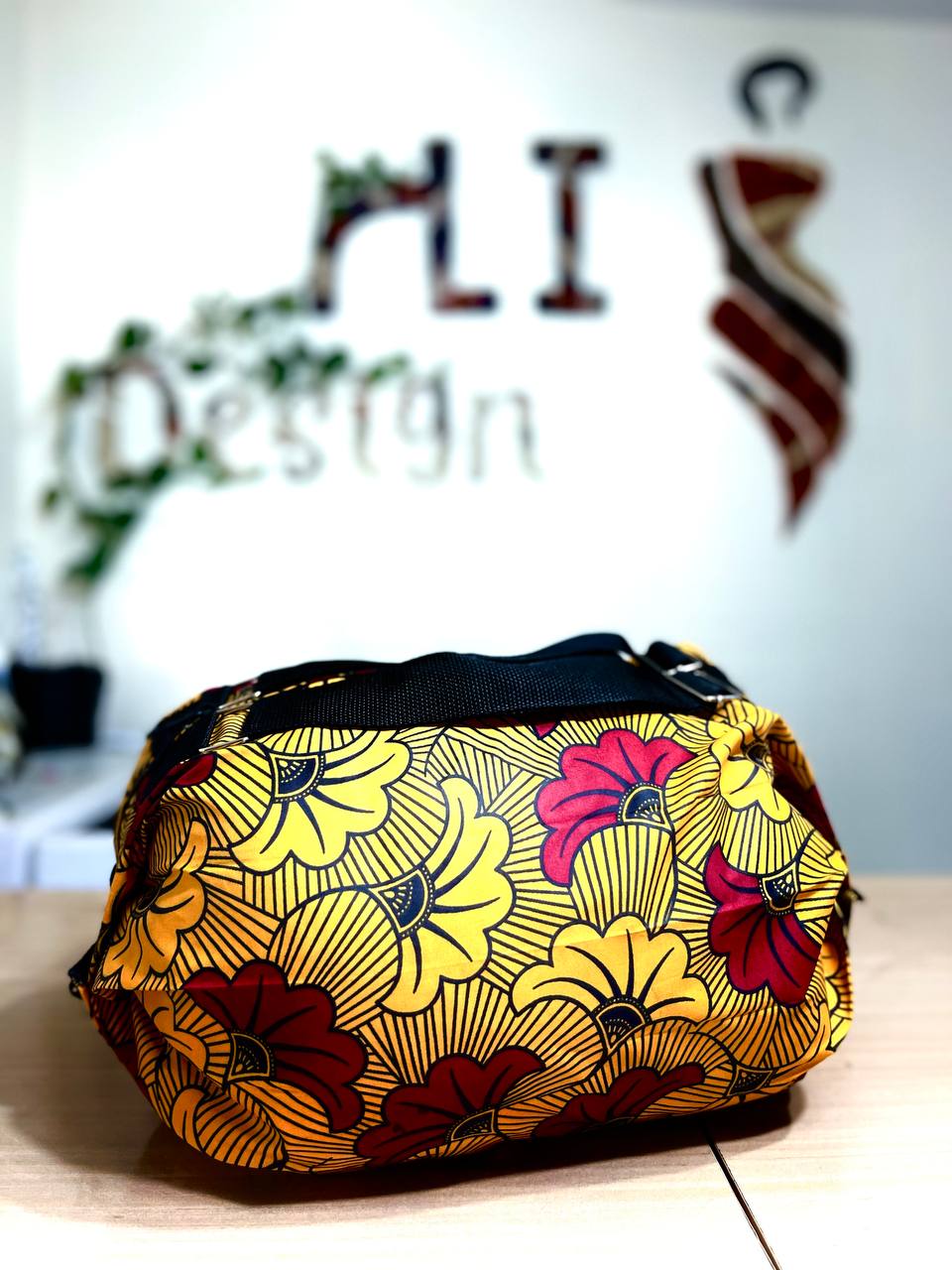Colorful Travel Bag with African Fabric - Available in Small, Medium, and Large