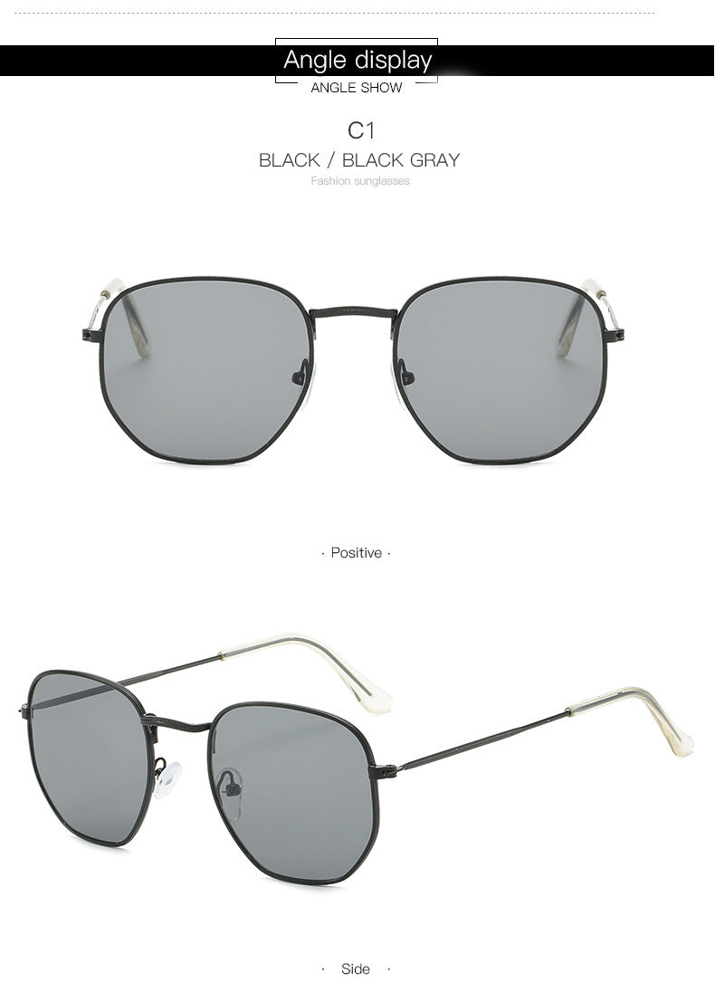 Classic Square Sunglasses Men Women Brand Designer Vintage Sun Glasses Male Metal Frame Outdoor Shades Driving Oculos De Sol