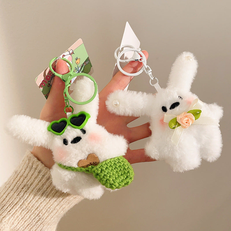 Cute Panda Plush Keychain Cartoon Kawaii Animal Soft Stuffed Doll Keyring Bag Pendant Charms Backpack Decoration Girls Gift