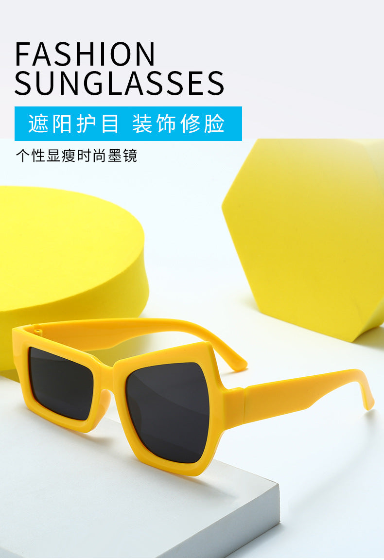 Funny Glasses With Raised Eyebrows on One Side Fashion Hip Hop Sunglasses Irregular Personality UV400 Sun glasses for Men Women