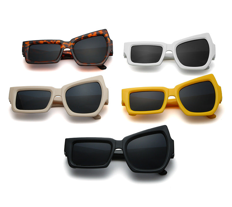 Funny Glasses With Raised Eyebrows on One Side Fashion Hip Hop Sunglasses Irregular Personality UV400 Sun glasses for Men Women