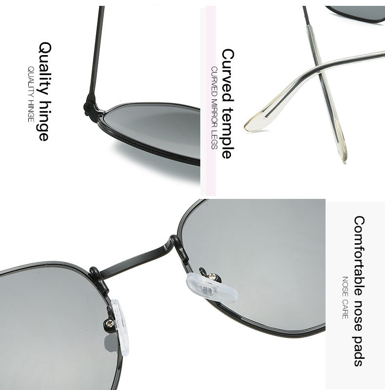 Classic Square Sunglasses Men Women Brand Designer Vintage Sun Glasses Male Metal Frame Outdoor Shades Driving Oculos De Sol