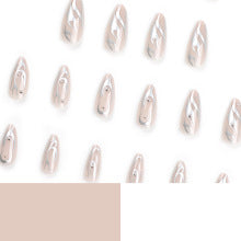 24pc Sweet Cool Hot Girl False Nail with glue Wearable black y2k pink diamond fake nails with designs press on nails Art Almond