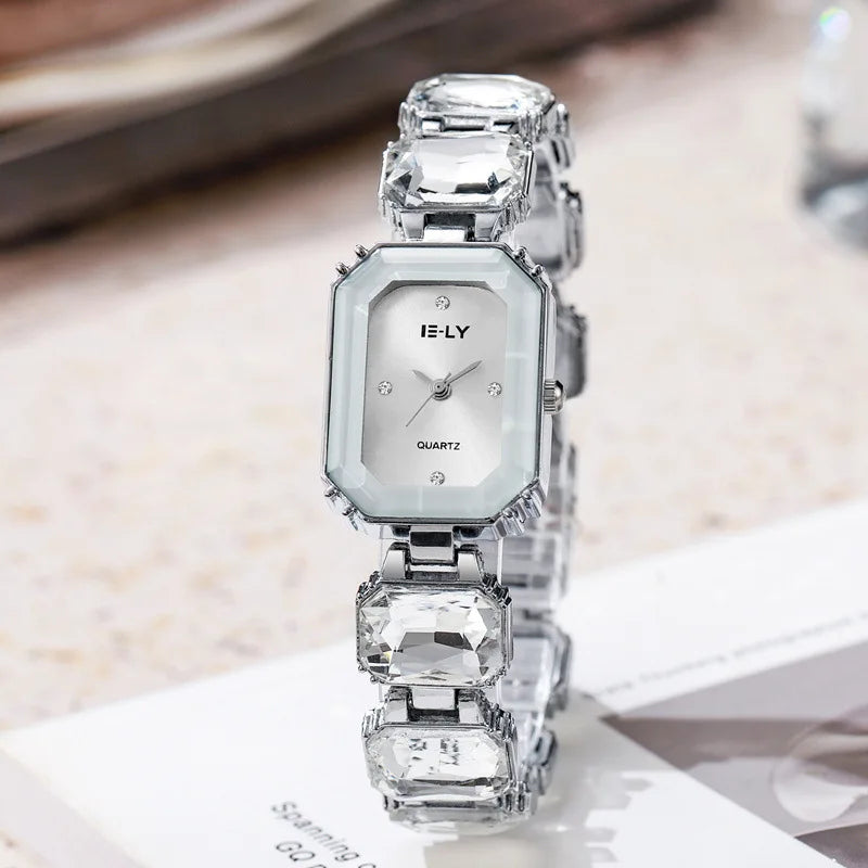Famous Brand Women Watch Big Water Diamond Bracelet Strap Quartz Watch Fashion Ladies Gift Wristwatch Luxury Clock Dropshipping
