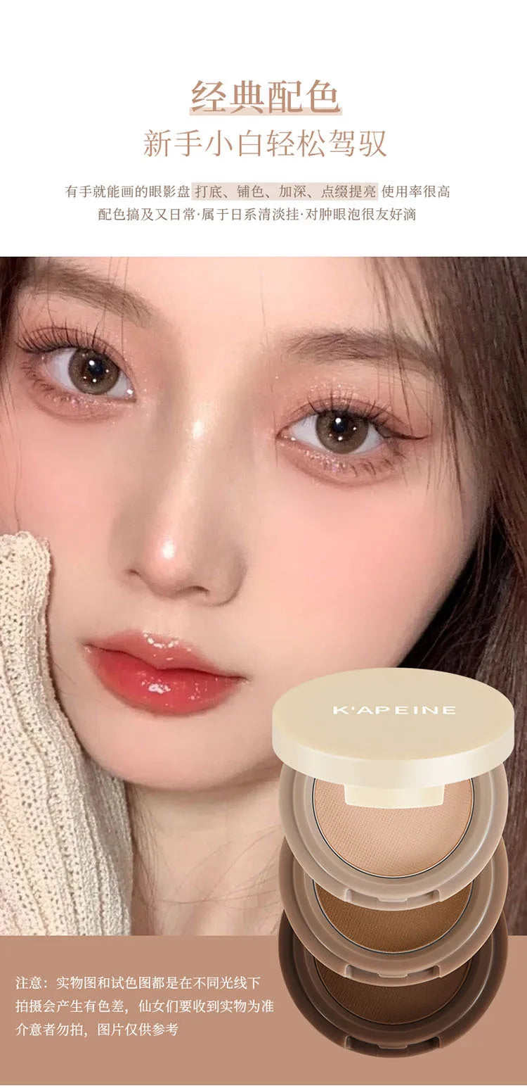 3-in-1 Makeup Palette Matte Pearlescent Eyeshadow Blush Highlighter Contouring Three-layer All-in-one Palette Brightening Skin