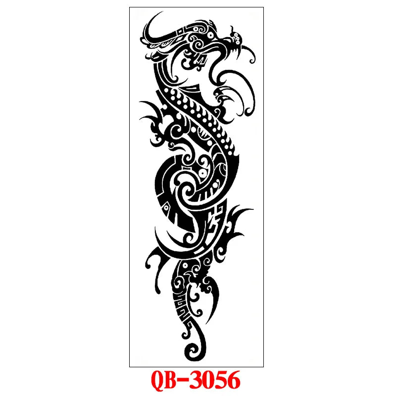 Waterproof Temporary Tattoo Sticker Large Size Tattoo for Men Sleeve Clock Fake Tattoo for Women Girl Full Arm Tattoo Fake