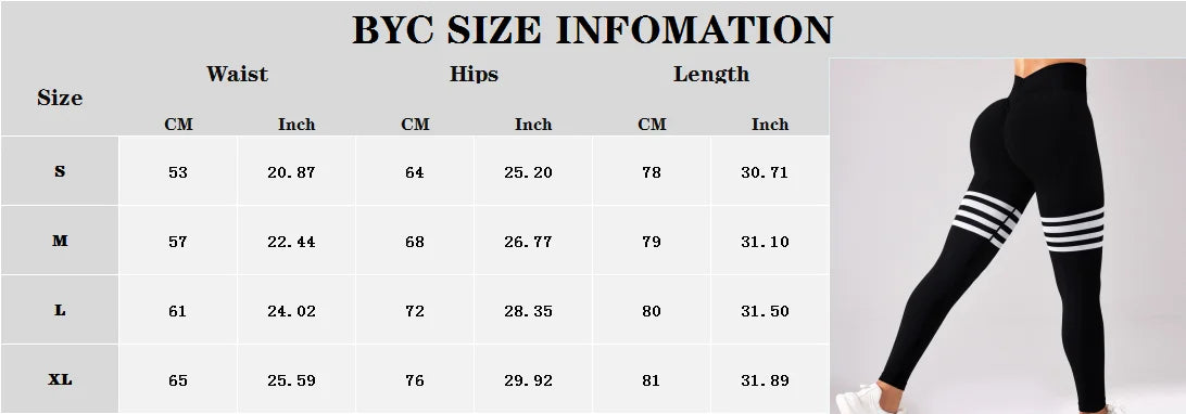 Women Seamless Stripe Yoga Leggings Sexy High Waist Tummy Control Scrunch Butt Lifting GYM Workout Pants Outdoors Sports Fitness