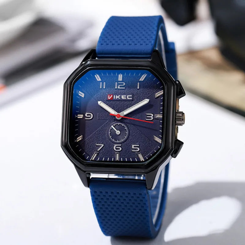 Brand Big Dial Men Watch Dropshipping Square Sports Watch Luxury Silicone Strap Gift Clock Student Wristwatch Wholesale