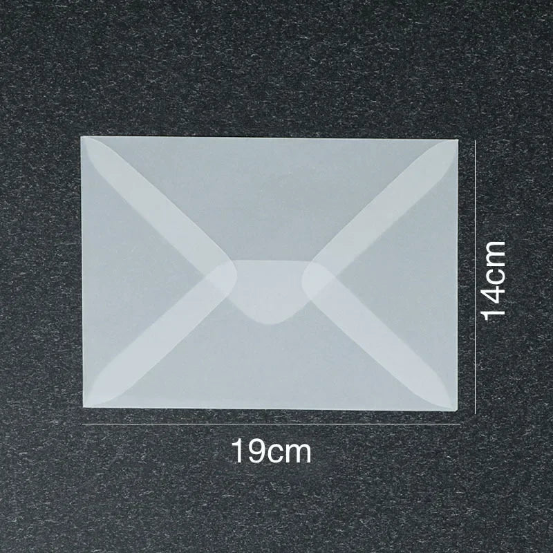 10pcs/lot Blank Translucent Envelope for Invitations Postcards European Giftbox Message Card Envelopes Wedding Business Letters